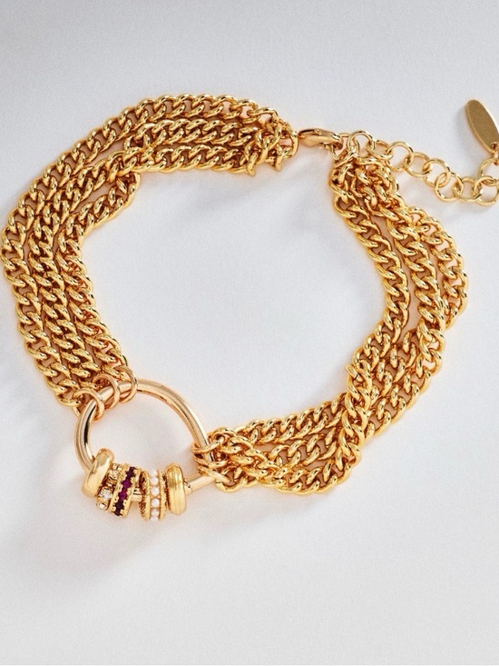Anthropologie Jewelry - Anthropologie layered Chain O-Ring Bracelet